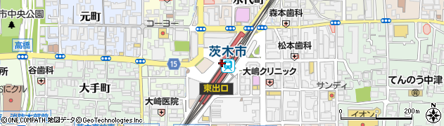 おにぎり家一粒茨木店周辺の地図