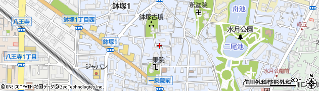 大阪府池田市鉢塚2丁目周辺の地図