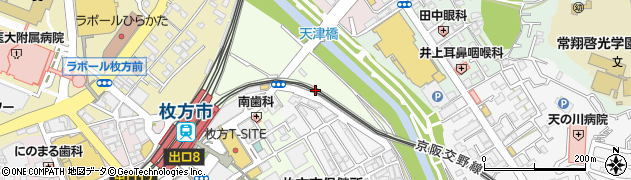 枚方市立　枚方市駅東自転車駐車場周辺の地図