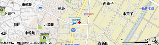 愛知県西尾市一色町一色乾地153周辺の地図