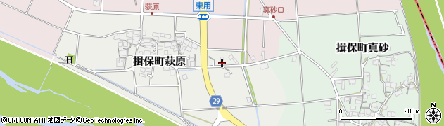 兵庫県たつの市揖保町萩原137周辺の地図