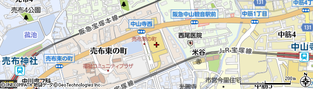 池田泉州銀行ダイエー宝塚中山 ＡＴＭ周辺の地図