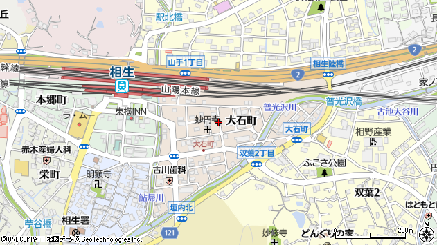 〒678-0005 兵庫県相生市大石町の地図