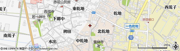 愛知県西尾市一色町味浜中乾地18周辺の地図