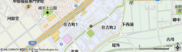 愛知県豊川市住吉町周辺の地図