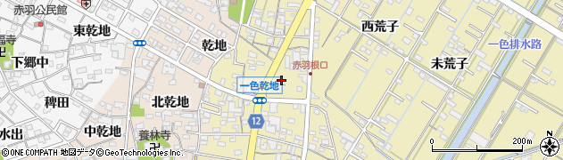 愛知県西尾市一色町一色乾地155周辺の地図
