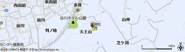 京都府井手町（綴喜郡）多賀（天王山）周辺の地図