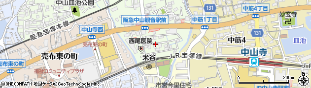 宝塚市立駐輪場中山南自転車駐車場周辺の地図