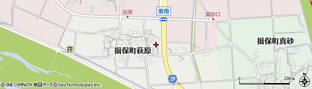 兵庫県たつの市揖保町萩原135周辺の地図