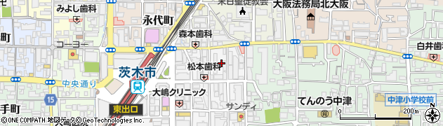 阪急モータープール周辺の地図