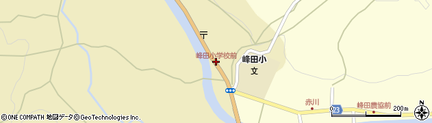 峰田小学校前周辺の地図