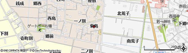 愛知県西尾市一色町養ケ島（東島）周辺の地図
