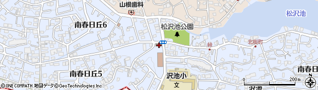 茨木市立　沢池公民館周辺の地図