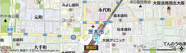 ミニミニ　ＦＣ阪急茨木店周辺の地図