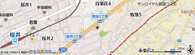株式会社セレモニー五塔　箕面会館周辺の地図