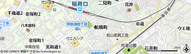 愛知県豊川市松風町周辺の地図