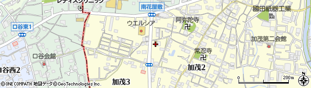 ローソン川西加茂二丁目店周辺の地図