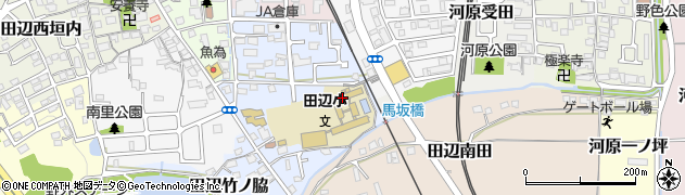 京田辺市立児童福祉施設田辺児童館周辺の地図