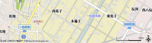 愛知県西尾市一色町一色未荒子周辺の地図