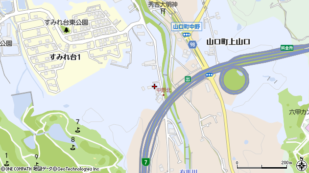 〒651-1421 兵庫県西宮市山口町上山口の地図