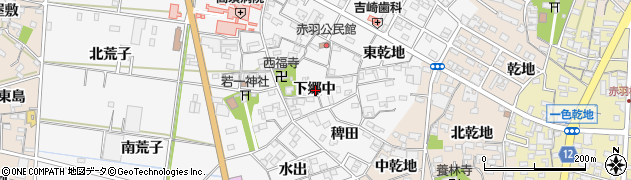 愛知県西尾市一色町赤羽下郷中周辺の地図