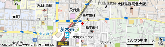 三井住友信託銀行茨木支店周辺の地図