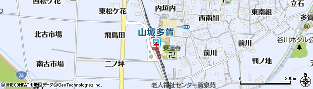 京都府綴喜郡井手町周辺の地図