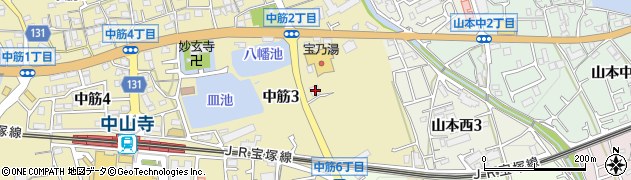 廣岡揮八郎の三田屋 宝塚店周辺の地図