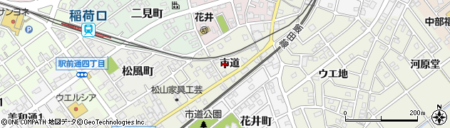 愛知県豊川市古宿町市道周辺の地図