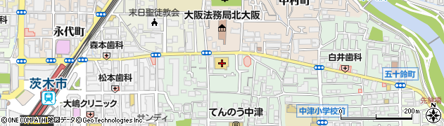コノミヤ　茨木店周辺の地図