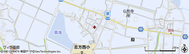 兵庫県加古川市志方町原477周辺の地図