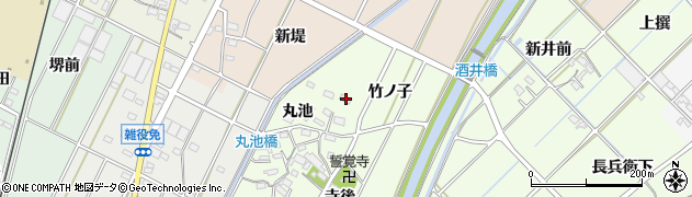 愛知県西尾市吉良町酒井竹ノ子6周辺の地図