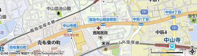 三井住友銀行宝塚中山出張所 ＡＴＭ周辺の地図