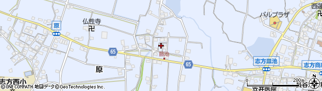 兵庫県加古川市志方町原66周辺の地図