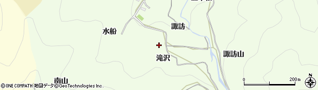 愛知県豊橋市石巻中山町（滝沢）周辺の地図