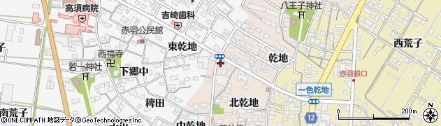 愛知県西尾市一色町味浜中乾地22-1周辺の地図