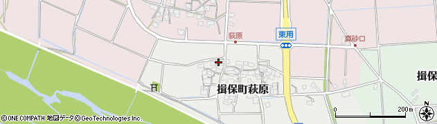 兵庫県たつの市揖保町萩原周辺の地図