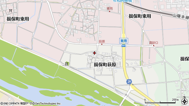 〒679-4145 兵庫県たつの市揖保町萩原の地図