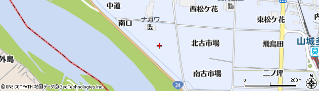 京都府綴喜郡井手町多賀南口周辺の地図