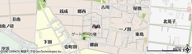 愛知県西尾市一色町養ケ島（西島）周辺の地図