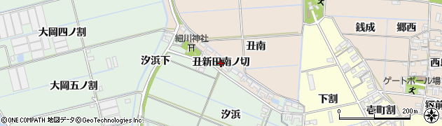 愛知県西尾市一色町治明（丑新田南ノ切）周辺の地図