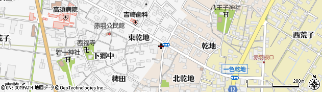 愛知県西尾市一色町味浜中乾地23周辺の地図
