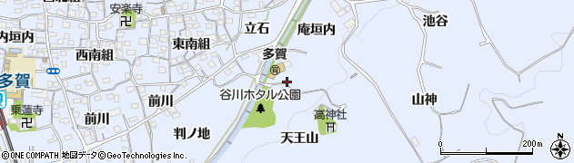 京都府綴喜郡井手町多賀周辺の地図