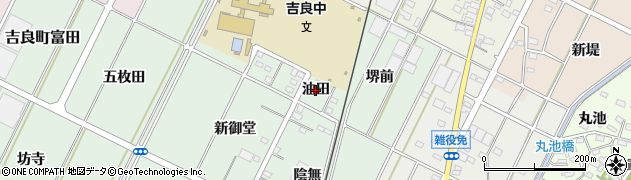 愛知県西尾市吉良町富田（油田）周辺の地図