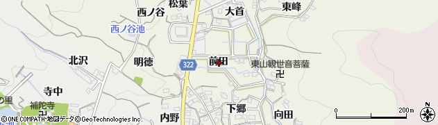 愛知県蒲郡市一色町前田周辺の地図