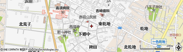 愛知県西尾市一色町赤羽（郷中）周辺の地図