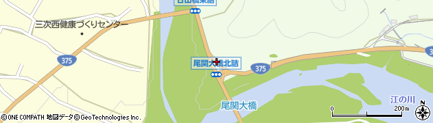 尾関大橋北詰周辺の地図
