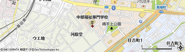 愛知県豊川市中条町上石畑周辺の地図
