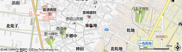 愛知県西尾市一色町赤羽（東乾地）周辺の地図