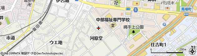 愛知県豊川市中条町（河原堂）周辺の地図
